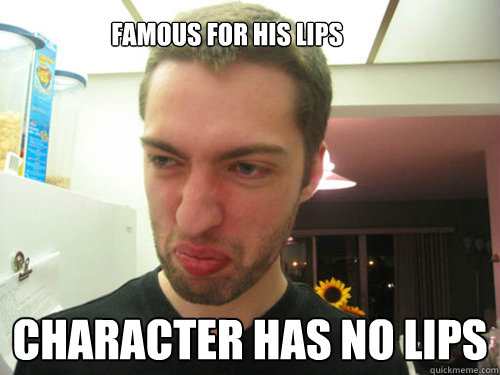 famous for his lips character has no lips  Andrew Hussie is quite sane