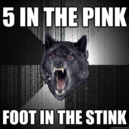 5 in the pink foot in the stink  Insanity Wolf