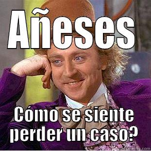 AÑESES CÓMO SE SIENTE PERDER UN CASO? Condescending Wonka