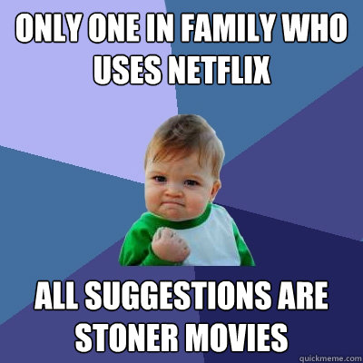 Only one in family who uses netflix All suggestions are stoner movies  Success Kid