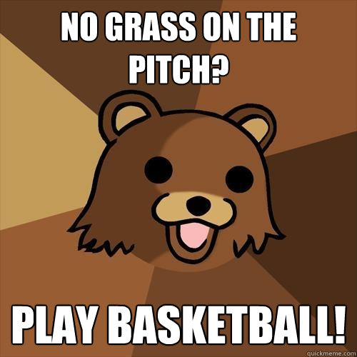 No grass on the pitch? Play Basketball! - No grass on the pitch? Play Basketball!  Pedobear