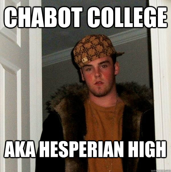 CHABOT COLLEGE  AKA HESPERIAN HIGH   Scumbag Steve