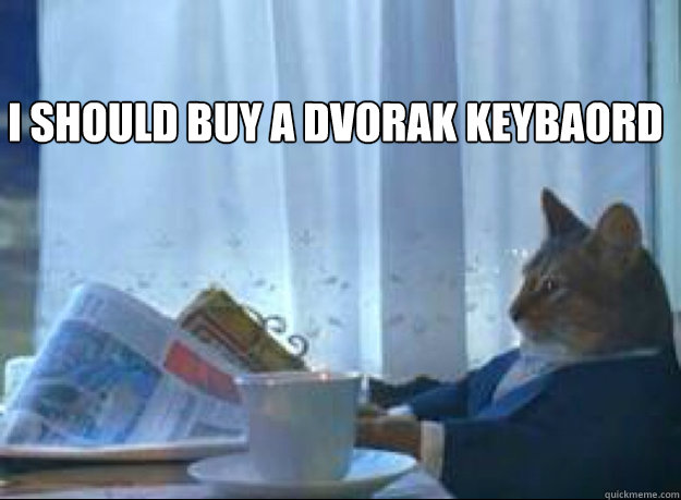 I Should buy a DVORAK keybaord  Caption 3 goes here  I should buy a boat cat