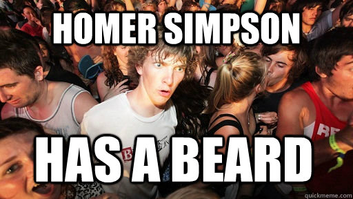 HOMER SIMPSON HAS A BEARD  Sudden Clarity Clarence