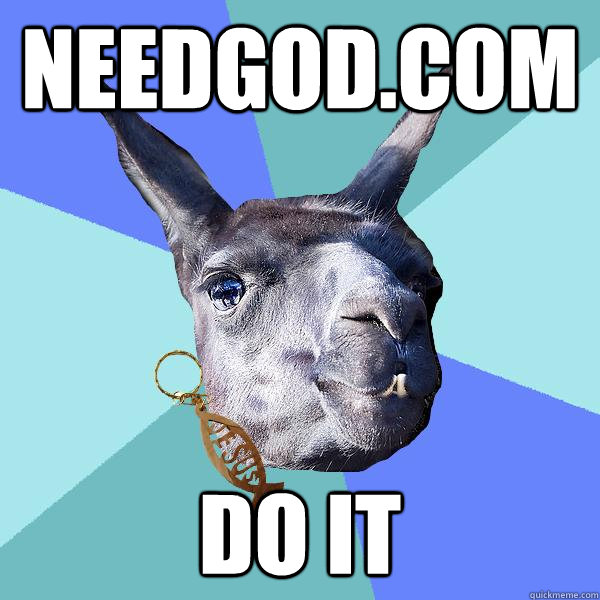 needGod.com do it  Christian Mama Llama