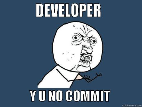            DEVELOPER                           Y U NO COMMIT              Y U No