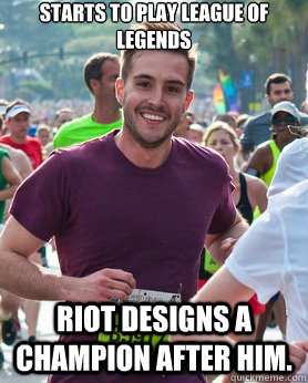 Starts to play League of Legends Riot designs a champion after him.  Ridiculously photogenic guy