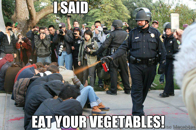 I Said Eat your vegetables!  