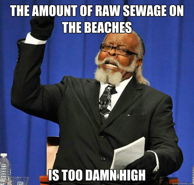 The amount of raw sewage on the beaches Is too damn high  Jimmy McMillan