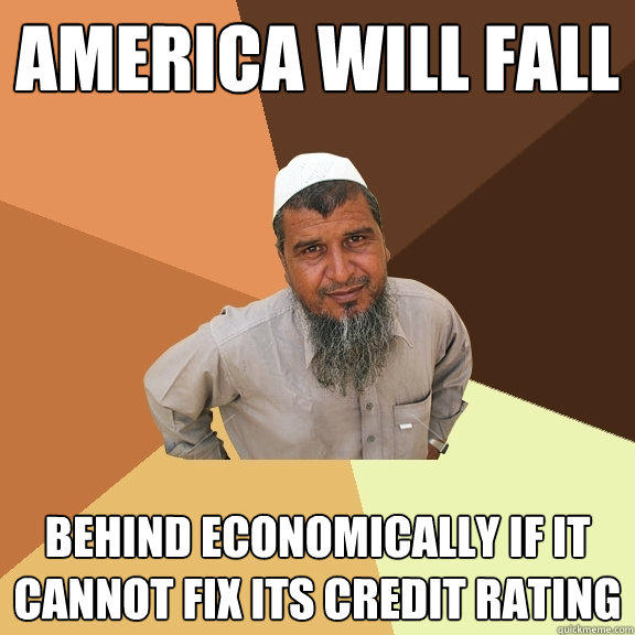 America Will Fall Behind economically if it cannot fix its credit rating  