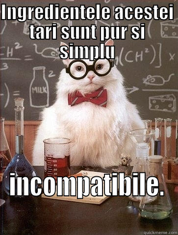 INGREDIENTELE ACESTEI TARI SUNT PUR SI SIMPLU INCOMPATIBILE. Chemistry Cat