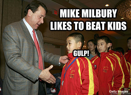 Mike Milbury likes to beat kids gulp!  Mike Milbury is a douche