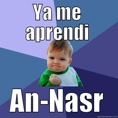 YA ME APRENDI AN-NASR Success Kid