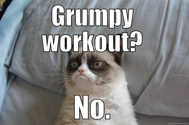 GRUMPY WORKOUT? NO. Grumpy Cat