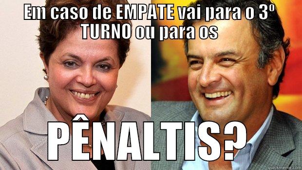 EM CASO DE EMPATE VAI PARA O 3º TURNO OU PARA OS PÊNALTIS? Misc