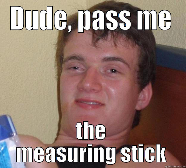 Brother forgot the word for ruler. - DUDE, PASS ME THE MEASURING STICK 10 Guy