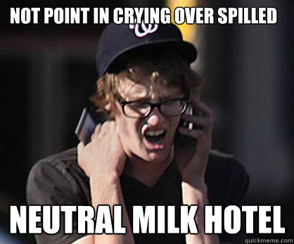 not point in crying over spilled neutral milk hotel  Sad Hipster