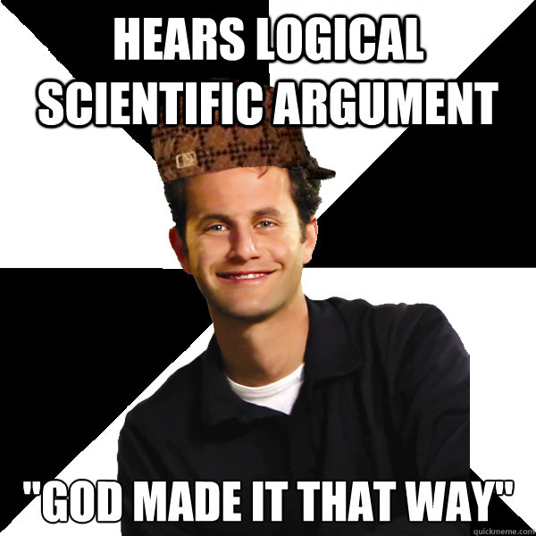 Hears logical scientific argument 