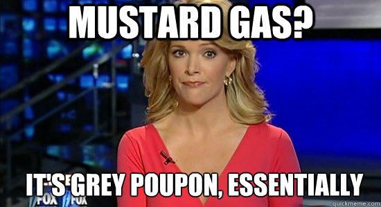 Mustard Gas? It's Grey Poupon, Essentially  essentially megyn kelly