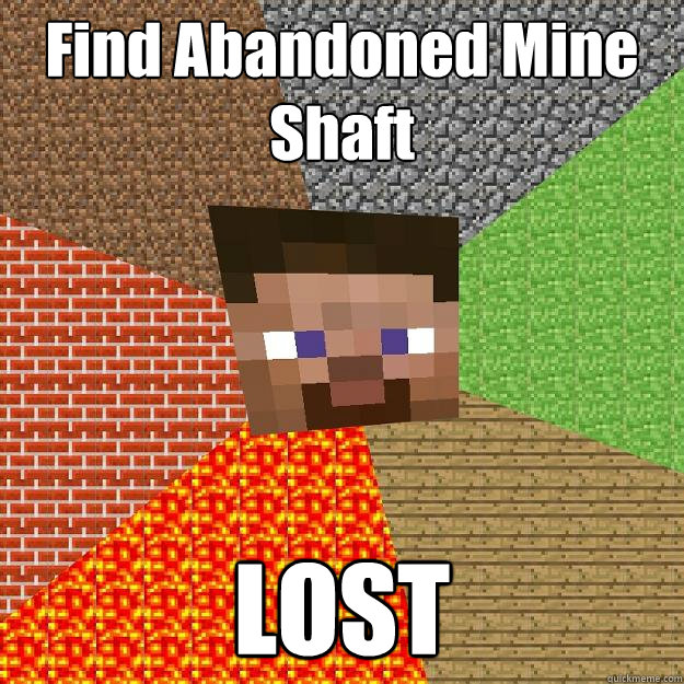 Find Abandoned Mine Shaft LOST  Minecraft