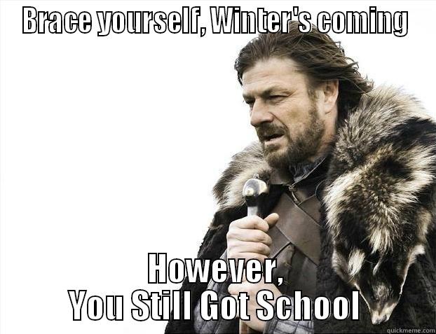 BRACE YOURSELF, WINTER'S COMING HOWEVER, YOU STILL GOT SCHOOL Misc