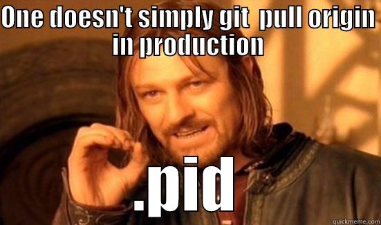 sudo stop phusion passenger - ONE DOESN'T SIMPLY GIT  PULL ORIGIN IN PRODUCTION .PID Boromir
