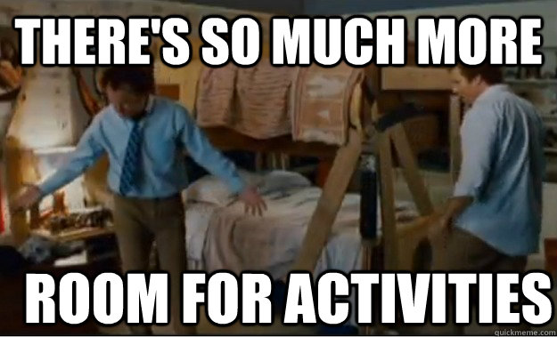 There's so much more  Room for activities  Stepbrothers Activities