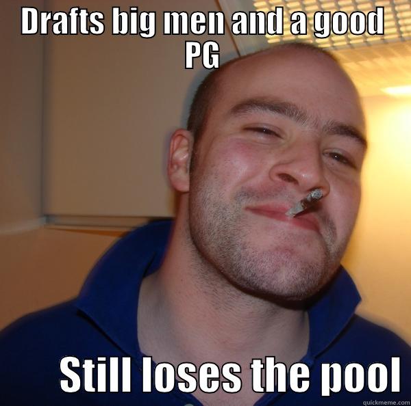 schepis not making playoffs - DRAFTS BIG MEN AND A GOOD PG         STILL LOSES THE POOL Good Guy Greg 