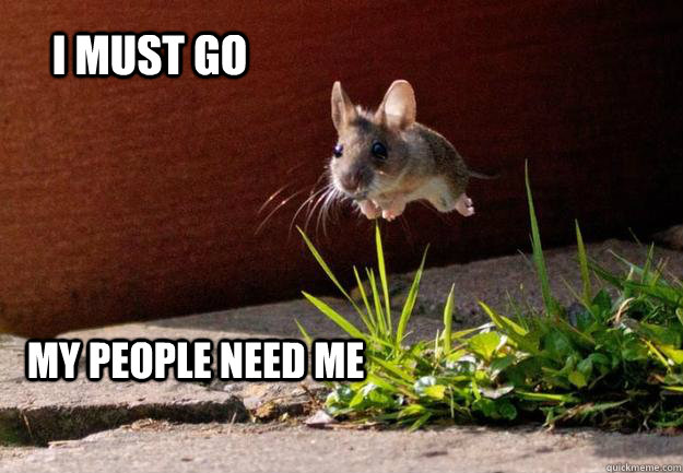 I must go My people need me - I must go My people need me  Hover Mouse