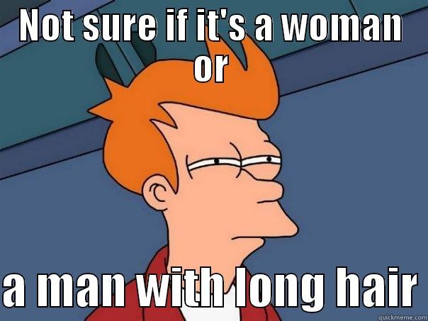 NOT SURE IF IT'S A WOMAN OR  A MAN WITH LONG HAIR Futurama Fry