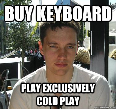 buy keyboard play exclusively        cold play  