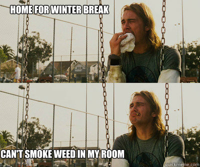 Home for winter break can't smoke weed in my room  First World Stoner Problems