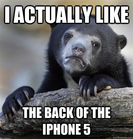 I actually like The back of the iPhone 5  Confession Bear