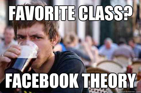 Favorite Class? facebook theory  Lazy College Senior