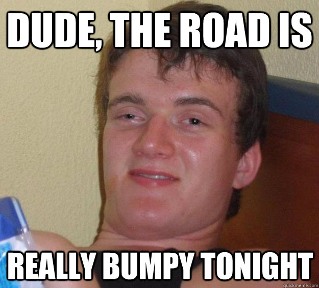 girl on bumpy road meme