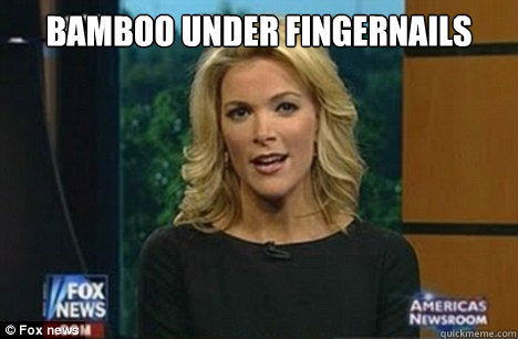 Bamboo Under fingernails IF KIM KARDASHIAN DOES IT, COUNT ME IN!!  Megyn Kelly