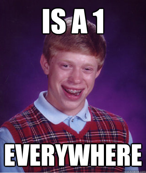 Is a 1 everywhere - Is a 1 everywhere  Bad Luck Brian