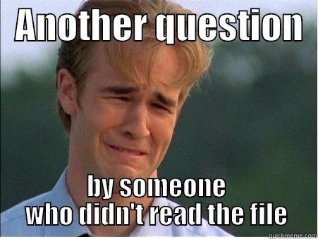   ANOTHER QUESTION   BY SOMEONE WHO DIDN'T READ THE FILE 1990s Problems