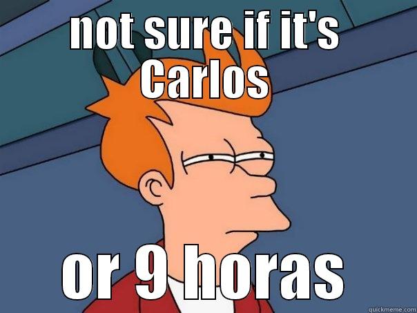 NOT SURE IF IT'S CARLOS OR 9 HORAS Futurama Fry