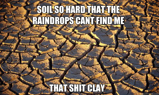 soil so hard that the raindrops cant find me that shit clay  That Shit Clay