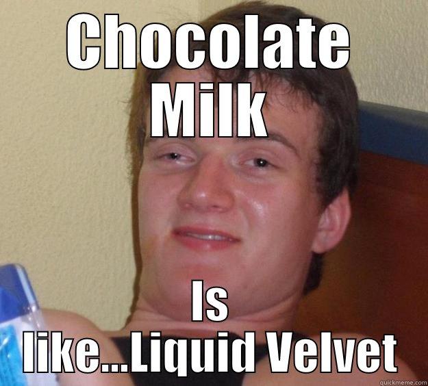 CHOCOLATE MILK IS LIKE...LIQUID VELVET 10 Guy