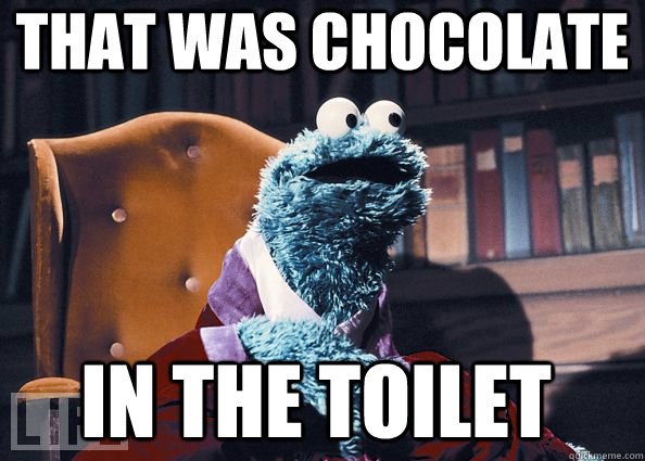 THAT WAS CHOCOLATE IN THE TOILET  Cookie Monster