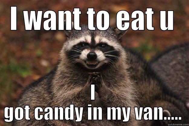 I'm Hungry - I WANT TO EAT U I GOT CANDY IN MY VAN..... Evil Plotting Raccoon