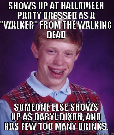 wears walker costume for halloween - SHOWS UP AT HALLOWEEN PARTY DRESSED AS A 