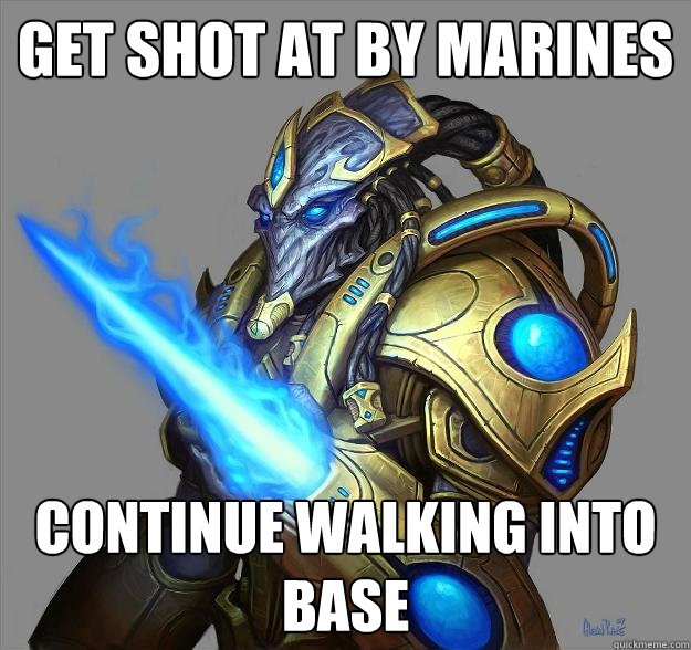 Get shot at by marines Continue walking into base  