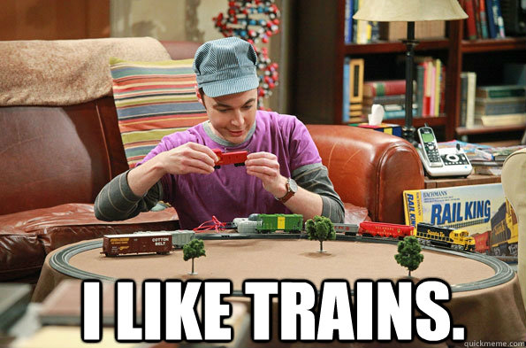  I like trains. -  I like trains.  Mr. Cooper.