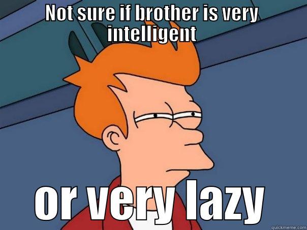 NOT SURE IF BROTHER IS VERY INTELLIGENT OR VERY LAZY Futurama Fry