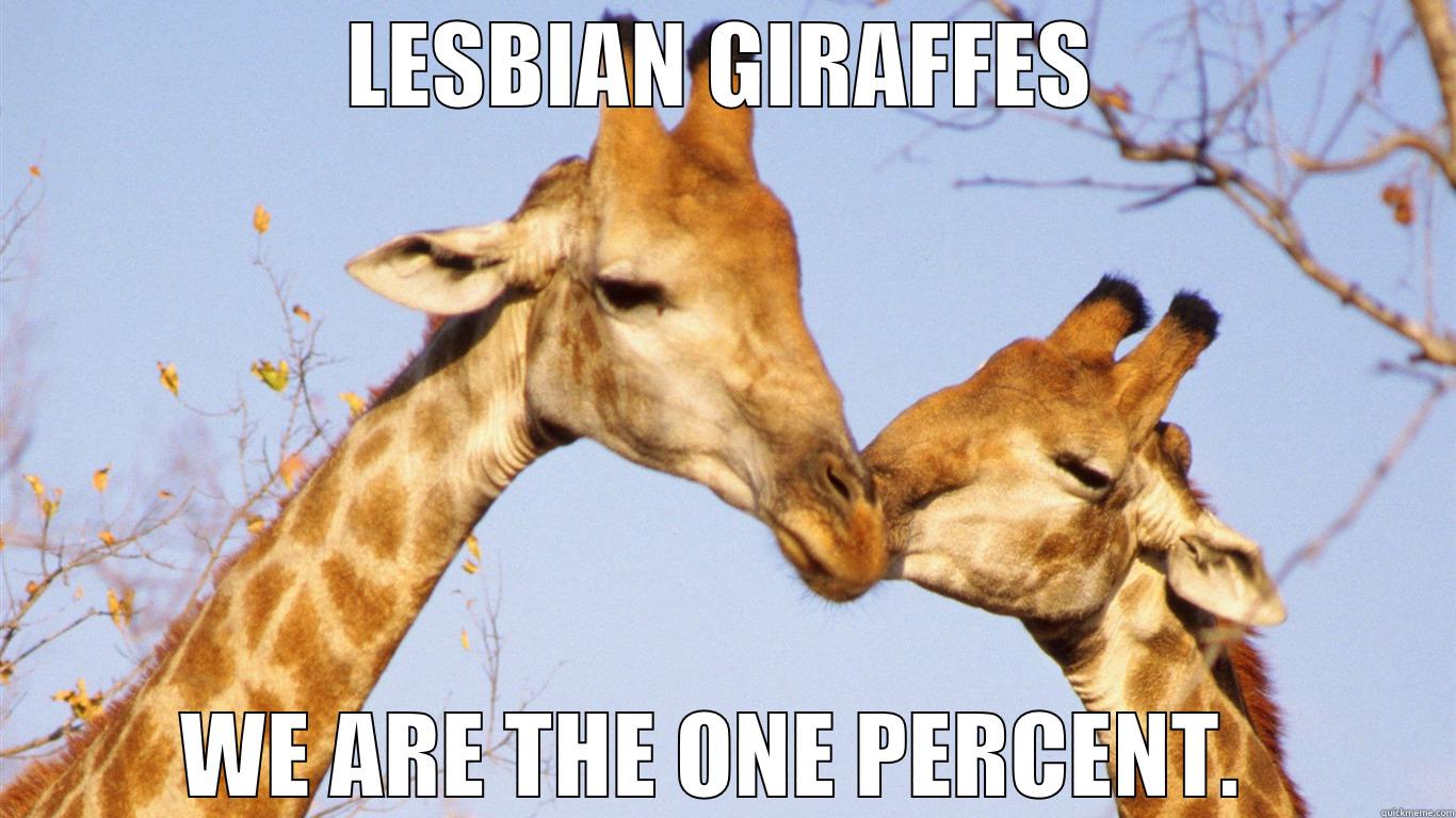 LESBIAN GIRAFFES WE ARE THE ONE PERCENT.  Misc