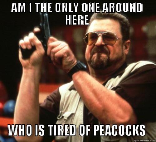 AM I THE ONLY ONE AROUND HERE WHO IS TIRED OF PEACOCKS Am I The Only One Around Here