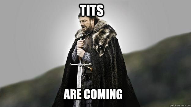 Tits are coming  Ned stark winter is coming